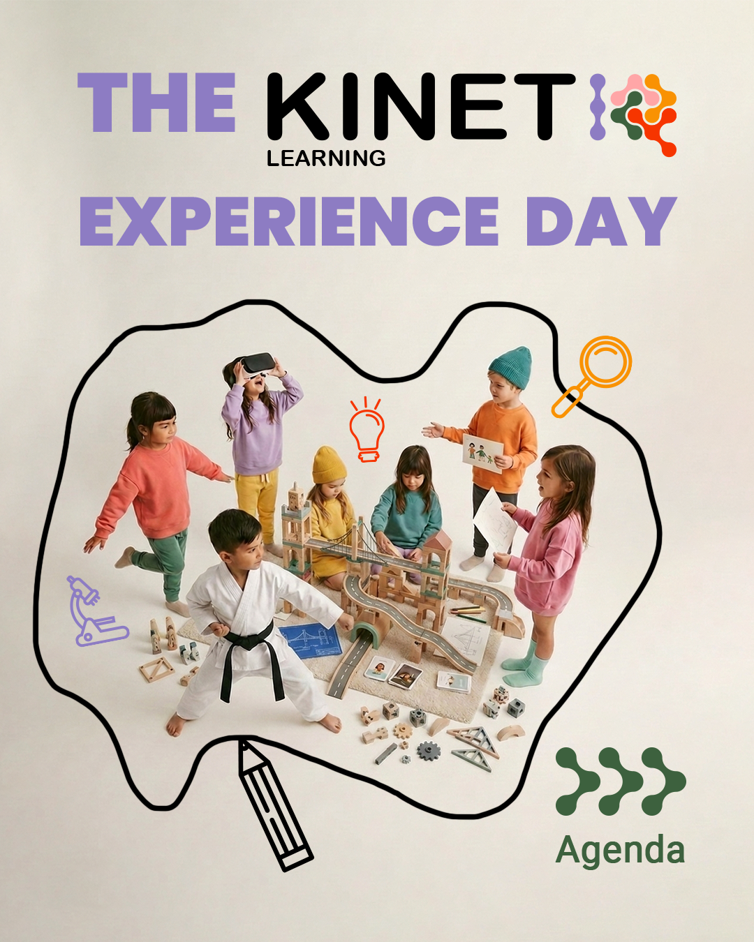 Kinetiq Experience Day — children learning through play, movement, and exploration.
